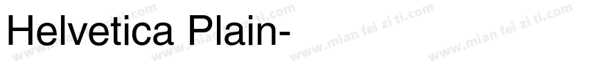 Helvetica Plain字体转换